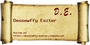 Dessewffy Eszter névjegykártya