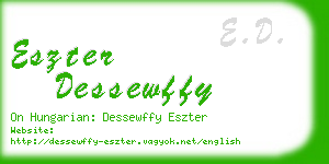 eszter dessewffy business card